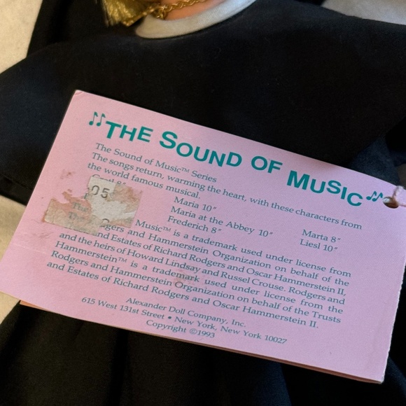 Madame Alexander Doll 9" Maria At The Abbey The Sound Of Music doll  w/ Tag - Picture 5 of 6